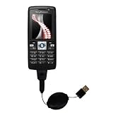 Retractable USB Cable for the Sony Ericsson K610i with Power Hot Sync and Charge capabilities - Gomadic Brand w/ TipExchange Technology