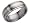 Mens Chisel 8mm Titanium Wedding Band with Sterling Silver Inlay, Size 8