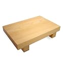 Wooden Sushi Geta Tray 9 1/2" x 6"
