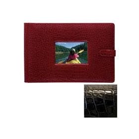 NILE BLACK crocodile print leather 4-on-a-page window #177 album by Raika - 4x6