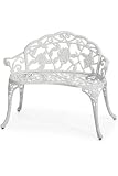Cast Iron Settee English Rose White