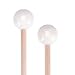 Fanrel 1 Pair of Hard Rubber Mallets Glockenspiel Sticks with Wood Handle for Energy Chime, Xylophone, Wood Block, and Bells(White)