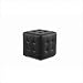 Diamond Sofa Zen Collection Bonded Leather Tufted Cube Accent Ottoman, Black