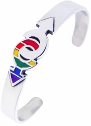 Gay Symbol Pewter Cuff Bracelet