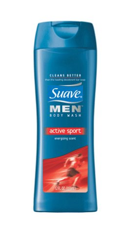 Suave Body Wash Men's, Active Sport, 12-Ounce (Pack of 6)