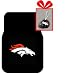 Set of 2 NFL Licensed Universal-Fit Molded Front Rubber Floor Mats and for limited time a bonus christmas helmet tree hang - Denver Broncos