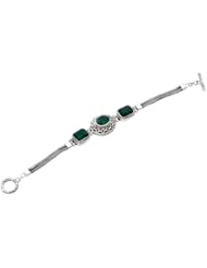 Greg Anthony Bali 18K & Silver Green Amethyst Bracelet