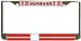 Denmark Danish Flag Chrome License Plate Frame Holder