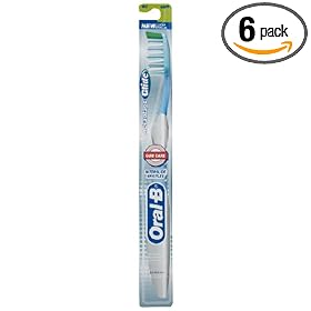 Oral-B Advantage Glide Toothbrush, Soft 40, Gum Care, 1 toothbrush (Pack of 6)