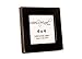 Rustic and Refined Design 4x4 Solid Wood Made in USA Picture Frame with 1 Inch Border (Gallery Collection) - Black