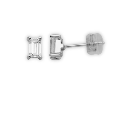 Miore Damen-Ohrstecker 9 Karat (375) Wei&szlig;gold Zirkonia MP9091ZE Preisvergleich