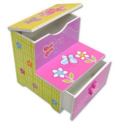 Kitchen: Blooming Garden Double Storage Step Stool