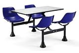 Office Products : 24 X 48 Cluster Seating With 4 Seats - Blue