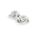 Bialetti Carosello Espressotassen-Set mit 6 Tassen und Unterteller