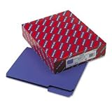 Smead Interior Recycled File Folders, 1/3 Cut, Top Tab, Letter, Purple, 100/Bx