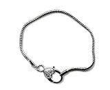 31Aa0 vZZTL. SL160  Starter Bead Bracelet with Oversized Lobster Claw Clasp w/ Heart 7.5 Inch