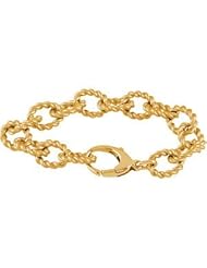 Sterling Silver 07.50 Inch Gold Plated Sterling Silver Link Bracelet