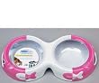 Bamboo Feed & Toss 12oz Pink Dog Diner with 4 Disposable Liners