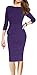 CANDOIT Women's Three Quarter Sleeve O Neck Bodycon Pencil Dress