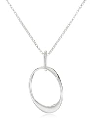 Sterling Silver Small Mobius Pendant Necklace 18"