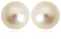 14k White Gold 7.5-8mm Akoya Cultured Pearl Stud Earrings
