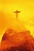 Poster Christ the Redeemer - Jesus Christus der Erlöser - Jesus Statue im Sonnenuntergang- Maxiposter - Größe 61 x 91,5 cm