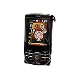 PREMIUM BLACK STINGRAY SPORTY COVER RUBBER CASE (With 2 Optional Interchangable Belt Clips) for HTC SHADOW - RETAIL PACKAGING