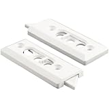 Prime-Line Products F 2728 Tilt Latch Pair, White Plastic Construction, Spring Loaded, 2-1/8 in. Hole Centers