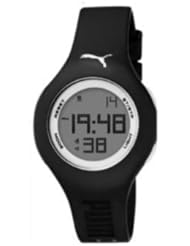 PUMA Womens PU910912007 Loop Small Digital Black White Watch