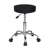 SixBros. Tabouret à roulettes noir - M-95027-B