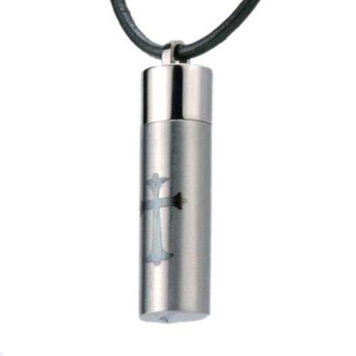 Unique Cremation Memorial Jewelry Cross Mens Pendant Chain