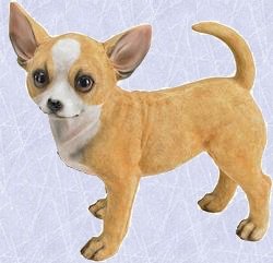 Chewy The Chihuahua Statue Life like dog Sculpture new
