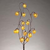 Gerson 38616 - 39" Gold Acrylic Chinese Lantern Battery Operated LED Lighted Branch with Timer (14 Warm White Lights)