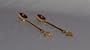 Heavy Gold Rose Demitasse Spoon (2) Spoons