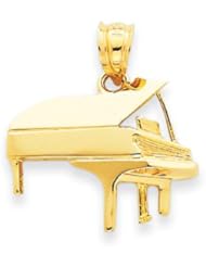 14k Gold Piano Charm