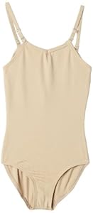 Capezio Girls 7-16 Camisole Leotard W/ Adjustable Straps,Nude,M (8-10)