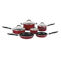 Cuisinart 55-10R Advantage Nonstick 10-Piece Cookware Set, Red