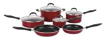Cuisinart Advantage 10-Piece Nonstick Cookware Set Red