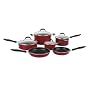 Cuisinart Advantage Non-Stick 10 Piece Cookware Set, Red