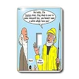 Rich Diesslin The Cartoon Old Testament - 1st Kings 21 1 2 17 21 Thar She Blows Bible Elijah king ahab captain Ahab harpoon white whale - Light Switch Covers - single toggle switch