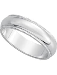 Platinum Milgrain Band