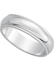 Platinum Milgrain Band