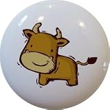 Bull Kids Ceramic Cabinet Drawer Pull Knob
