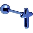 Blue Cross Anodized Titanium Barbell