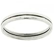 Thin Wedding Band Ring Sterling Silver Channel Accent