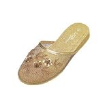 Mesh Slippers - Gold
