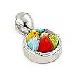 Multi Color Millefiori 10mm Round Pendant
