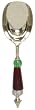 Decorative Ice Scoop With Red, Clear and Green Glass Handle
