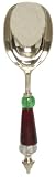 Decorative Ice Scoop With Red, Clear and Green Glass Handle