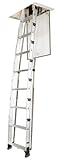 Werner AA8 250-Pound Duty Rating Televator Aluminum Universal Telescoping Attic Ladder, 8-Foot